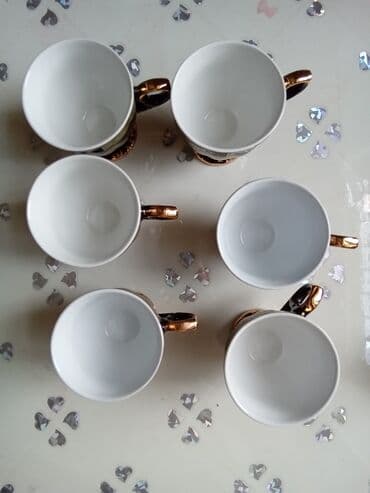 nerj qablar: Fincanlar, rəng - Qara, 6 ədədli dəst — 5