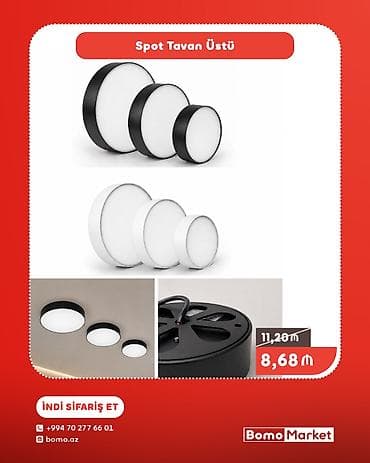 spot isiq: Spot Tavan Üstü LED işıqlandırma - Tavan üstü quraşdırılan dairəvi — 1