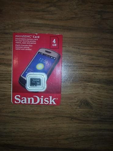 SanDisk microSDHC yaddaş kartı – 4 GB. 5 manat. m/s Hezi Aslanov