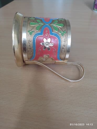 qab qaşiq: Antik mis stəkan altı naxışlı təzədir Əcəmi metrosunun yanına — 3