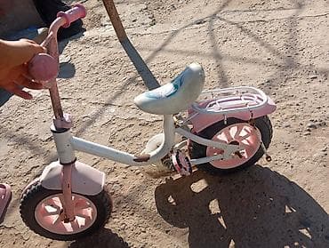 velosibet mtb: Uşaq velosipedi – kiçik ölçü, tək sürü - Rəng: ağ/çəhrayı - Təkərlər — 1