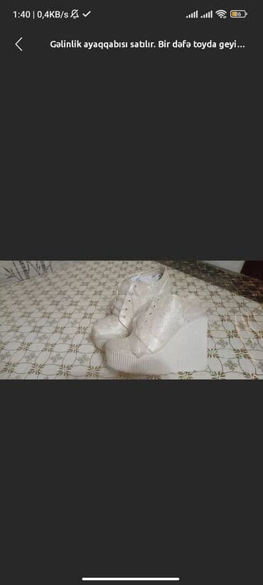 Ölçü: 39, rəng - Ağ, İşlənmiş lalafo.az -da Ölçü: 39, rəng - Ağ, İşlənmiş