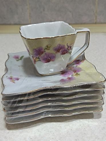 mis caydan: Çay dəsti, rəng - Ağ, Farfor — 2