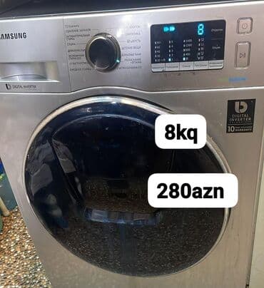 Paltaryuyan maşın Samsung, 8 kq, İşlənmiş, Avtomat, Qurutma var, Kredit yoxdur, Ünvandan götürmə, Ödənişli çatdırılma lalafo.az -da Paltaryuyan maşın Samsung, 8 kq, İşlənmiş, Avtomat, Qurutma var, Kredit yoxdur, Ünvandan götürmə, Ödənişli çatdırılma