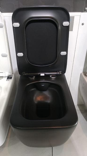 asma unitaz: Unitaz. Unitazlar. Asma model. Qara rəng. Soft qapaq. 18 lik çıxış — 2