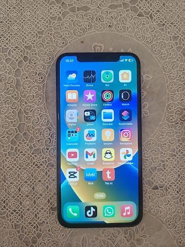 IPhone X, 64 GB, Ağ, Simsiz şarj, Face ID