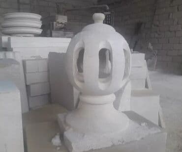 большие горшки для цветов: Bahar və yay çiçəkləri üçün nəzərdə tutulmuş, daşdan hazırlanmış — 48