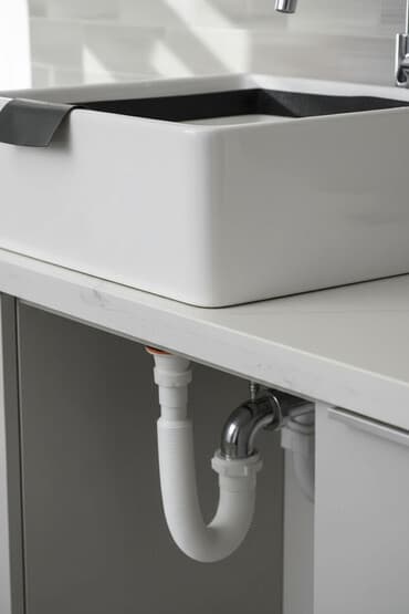 trap: Mətbəx lavabosu üçün nəzərdə tutulmuş ağ rəngli drenaj şlanqı. Bu — 1