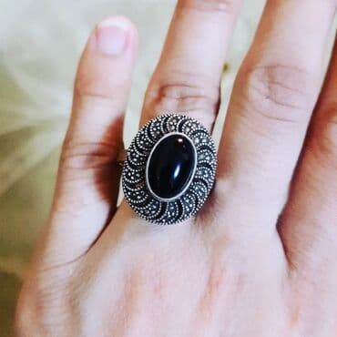 tək qaş: Üzük, Gümüş, 925 Əyar — 3