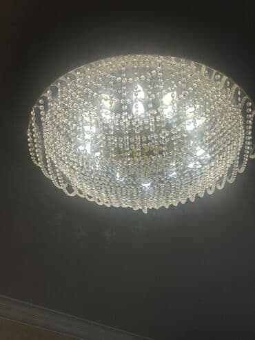 taxta lüstur: Çılçıraq, 10 və daha çox lampa, Xrustal — 3