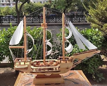 model: Salam Aleykum Əl işi gəmi 15azn (20sm) Qoz agacınnan hazırlanmış əl — 1