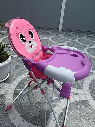 uşaq yemek: Uşaq yemək stolu və oturacağı - Rəng: çəhrayı-bənövşəyi, ön hissədə — 2