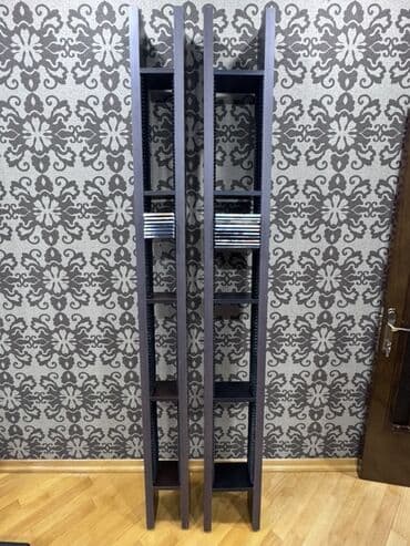 CD/DVD üçün şaquli raf dəsti - Model: 2 ədəd dar, şaquli media rəfi -