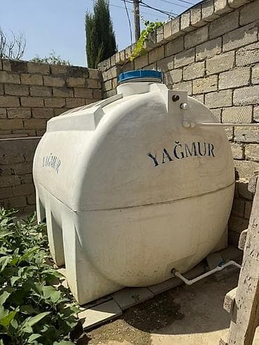 plastik su boruları: Su çəni suyun saxlanması və paylanması üçün nəzərdə tutulmuşdur. Oval — 1