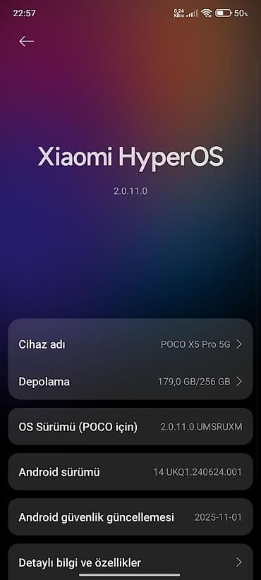 ariston 50 l: Poco X5 Pro 5G, 256 GB, rəng - Qara, Sensor — 10