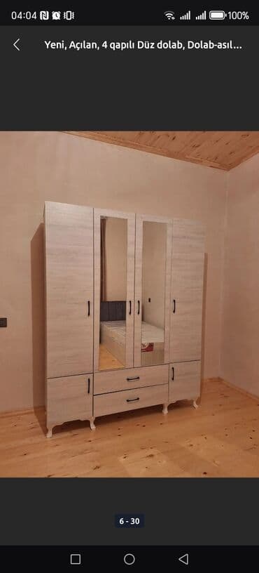 балконный шкаф: Yeni, Açılan, 4 qapılı Düz dolab, Dolab-asılqan, Azərbaycan — 7