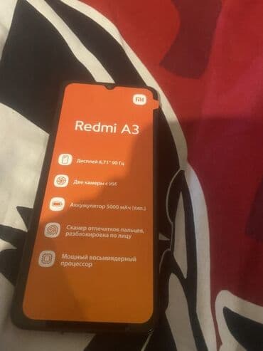 redmi 12 kabrolar: Redmi A3, 128 GB, rəng - Qara, Barmaq izi — 2