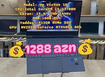 İşlənmiş HP Victus, 15.6 ", Intel Core i5, 512 GB