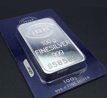 İGR (Istanbul Gold Refinery) 999.9 xalis gümüş külçə – 100 qram - — 2