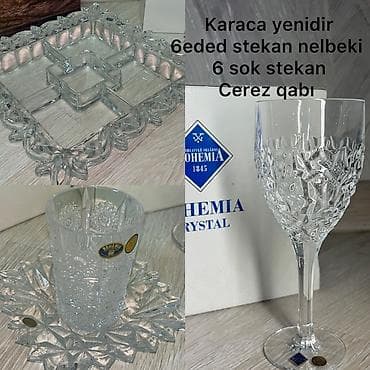 Karaca və Bohemia Crystal yenidir Məhsul tərkibi: - 6 ədəd stəkan və