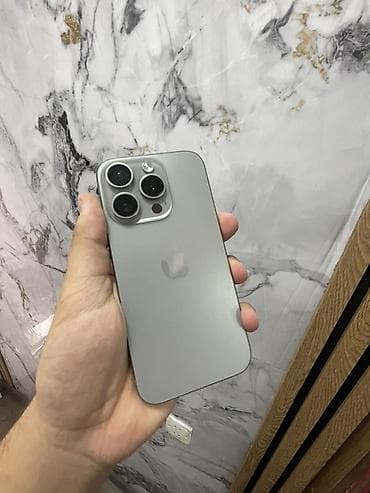 IPhone 15 Pro, 256 GB, Natural Titanium, Zəmanət, Simsiz şarj, Face ID — 1