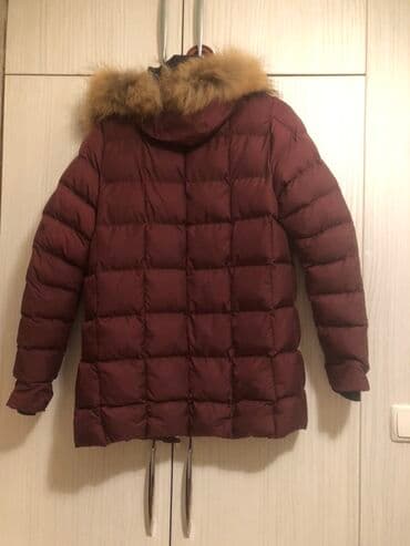 женские длинные пуховики: Qışlıq qadın/pərdəsiz şişmə gödəkçə - Rəng: bordo - Model: qutulu — 2