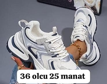 krosovka: Ölçü: 36, rəng - Ağ, Yeni — 1