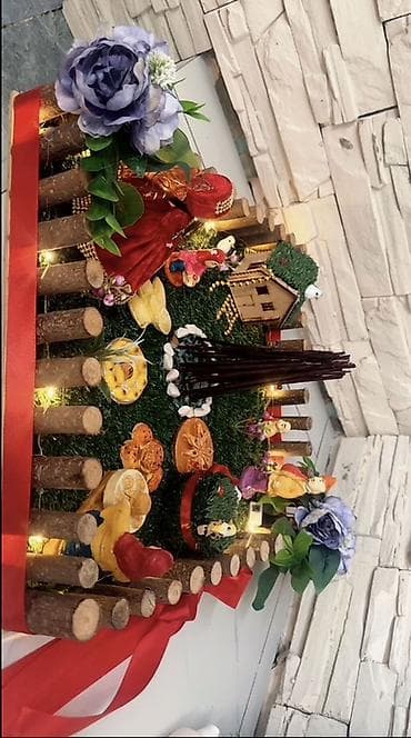 su kenleri: Novruz temalı dekorativ kompozisiya - Əl işidir: taxta lövhə üzərində — 5