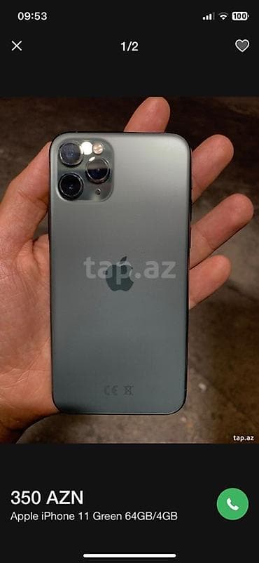 IPhone 11, 64 GB, Yaşıl — 2