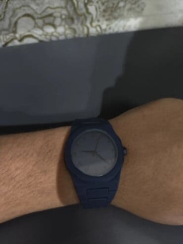 детские наручные часы swatch: Tünd göy rəngdə minimalist qol saatı - Rəng: mat tünd göy, birrəng — 7