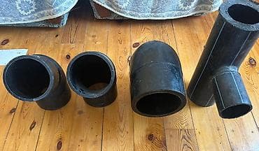 Qamaklar: HDPE boru fitinqləri dəsti Tərkib: - 2 ədəd 45° bucaq fitinqi (HDPE — 4