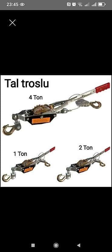 Maye divar kağızları: Tal troslu mexaniki vintör – kabel-liçka (hand winch) - Yüklərin — 1
