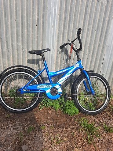 3 təkər velosiped: Stels BMX tipli uşaq/yeniyetmə velosipedi - Rəng: mavi, ağ loqo — 2