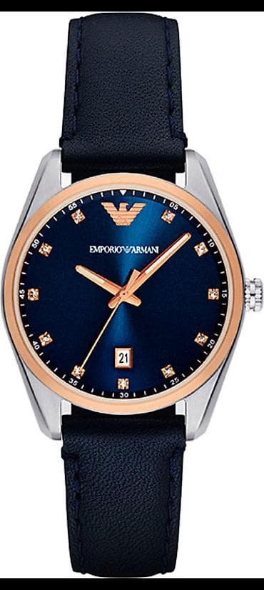 up saatlari: İşlənmiş, Qol saatı, Emporio Armani, rəng - Göy — 1