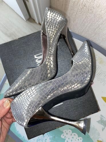 зеленые туфли: Туфли, Размер: 37, цвет - Серебристый, Новый — 9