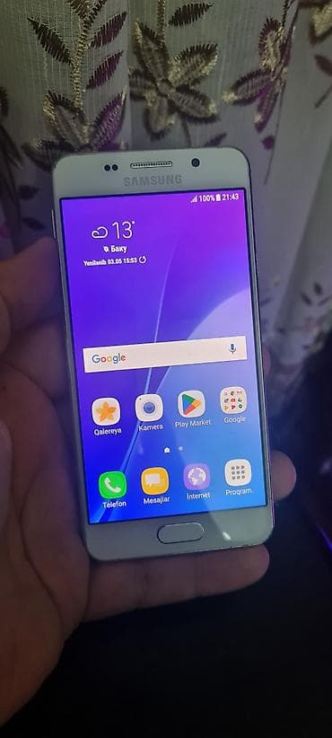 Samsung Galaxy A3 2016, 16 GB, rəng - Çəhrayı, Sensor, İki sim kartlı