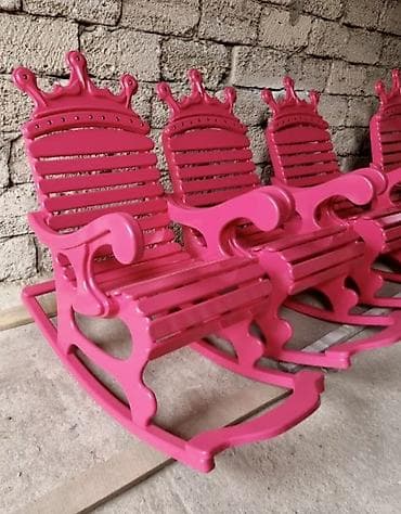 usaq dolablari: Uşaq yelləncək stulu - Modellər: tac formalı başlıq və ya şən ayı — 4