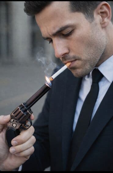 prada: Revolver formalı qazla işləyən alışqan və külqabı dəsti - Dizayn — 1