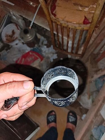 sufre: Məhsul: Metal fincan altlığı/çay stəkanı üçün qulplu otvyortka tipli — 2