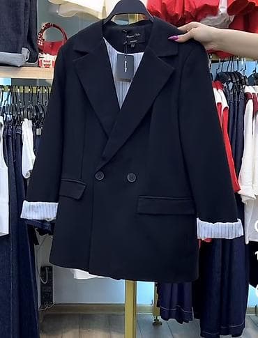 pencəy: Qadın üçün qara blazer - Klassik dizayn, sərbəst düz kəsim - İkiqat — 4