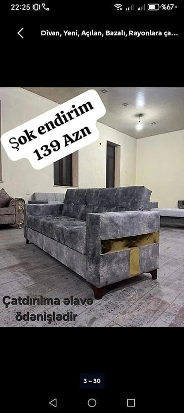 divanda: Divan, Yeni, Açılan, Bazalı, Parça, Ödənişli çatdırılma — 3