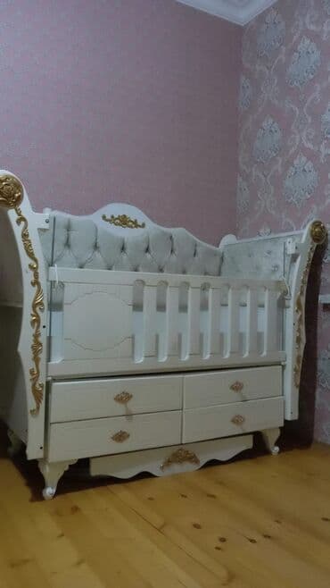 двери бу: Для девочки и мальчика, Четырехугольная, Колыбель, С бортиками, Без матраса, Без механизма качания — 4