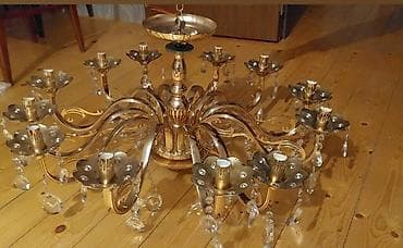 taxta lustur: Çılçıraq, 10 və daha çox lampa, Metal — 2