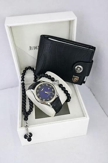 Zərgərlik əşyaları: Klassik Saat dəsti, rəng - Qara — 6