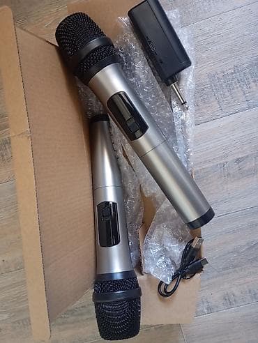 mikrofon kalonka: Təzə İkili simsiz mikrofon dəsti Xüsusiyyətlər: - 2 ədəd əl tipli — 2