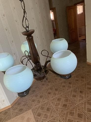 taxta tavan: Çılçıraq, 5 lampa, Metal — 1