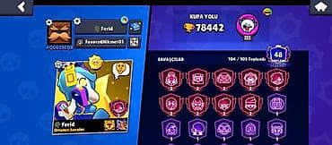 Brawl Stars hesabı – geniş skin və resurs toplusu - Kupa: 78 442+ - — 8