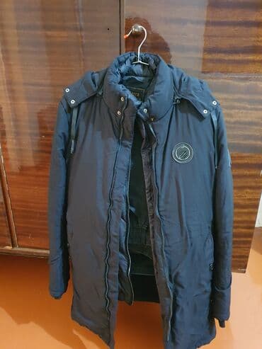 uzun kurtqa: Qışlıq kişi parkası - Rəng: tünd lacivərt/qara tonlarda - Uzun model — 2