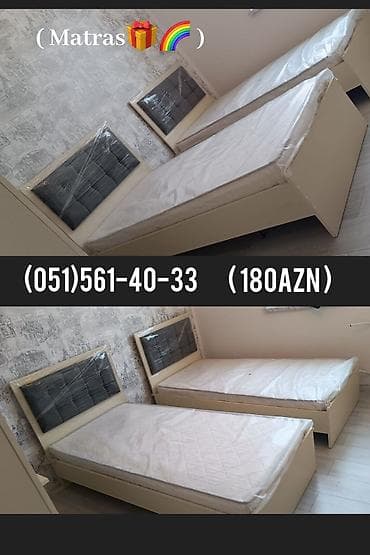 Yeni, Təknəfərlik çarpayı, Bazasız, Matras ilə, Siyirməsiz, Rusiya