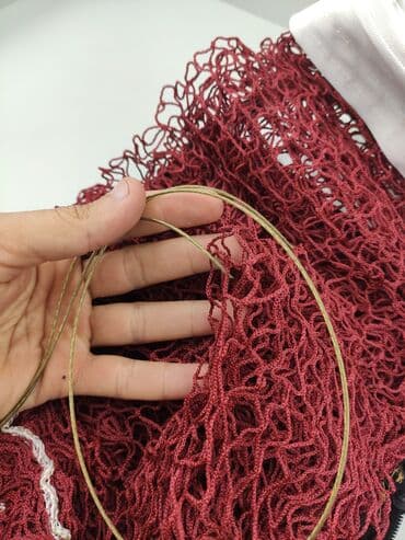 i̇dman aləti: Badminton toru. Professional badminton meydançası üçün tor. Ölçüsü — 6